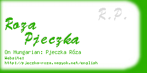 roza pjeczka business card